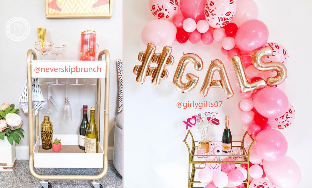 Bar Carts Styling: Valentine's Day Edition | InStyleRooms.com/Blog